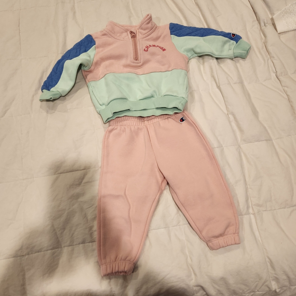 Champion Kids Colorblock Sweatpants Set - Pink, Mint, Blue